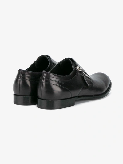 Shop Alexander Mcqueen Zipped Derby Shoes In Black
