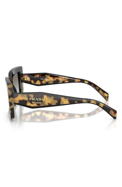 Prada 53mm Rectangular Sunglasses In Brown