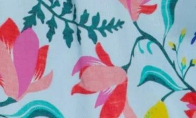 Apny Split Neck Top In Multi