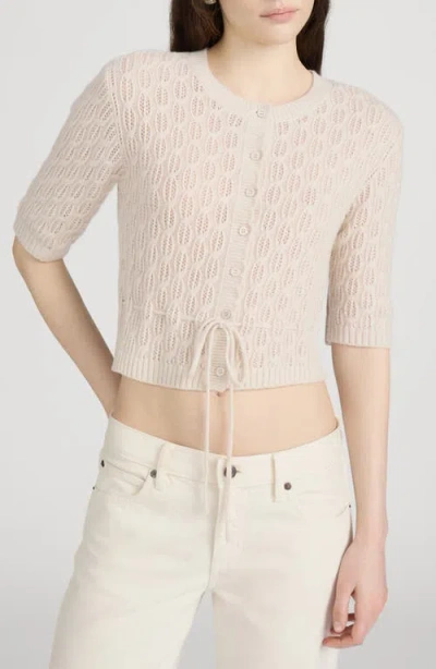 Frame Womens Oatmeal Heather The Clover Cashmere And Wool Cardigan In Neutral