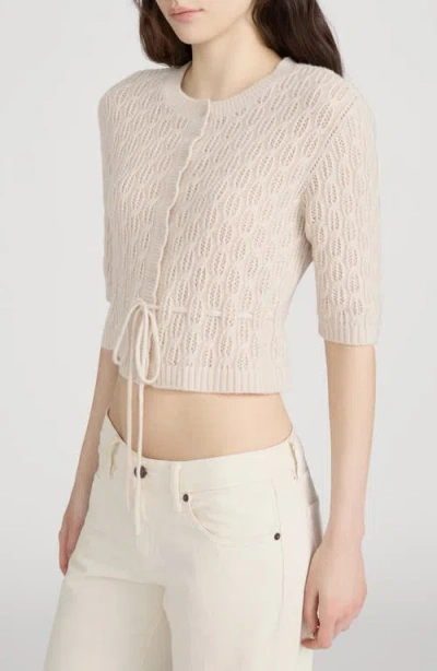 Frame Womens Oatmeal Heather The Clover Cashmere And Wool Cardigan In Neutral