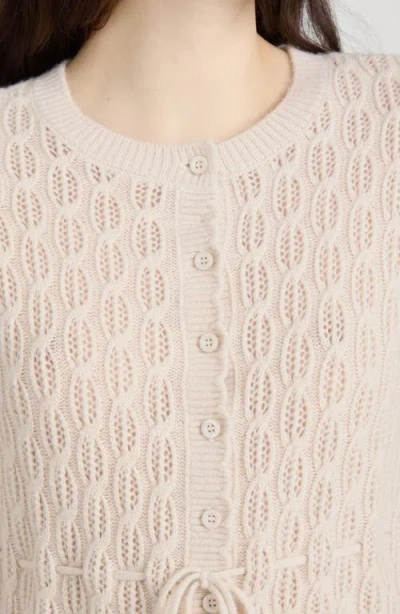 Frame Womens Oatmeal Heather The Clover Cashmere And Wool Cardigan In Neutral