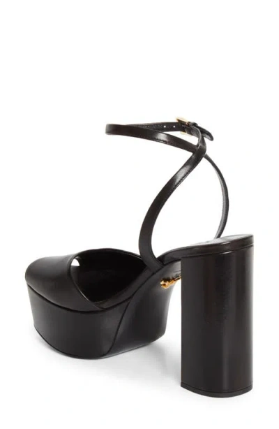 Prada 115mm Nappa Leather Platform Sandals In Black
