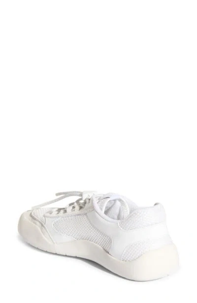 Prada Speedrock Leather And Mesh Sneaker For Women In White