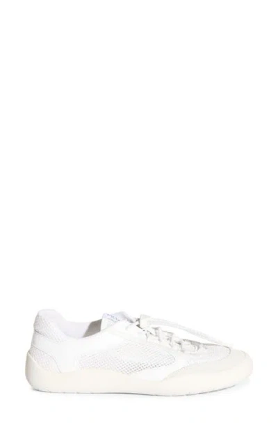 Prada Speedrock Leather And Mesh Sneaker For Women In White