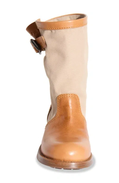 Prada Canvas Boot In Brown