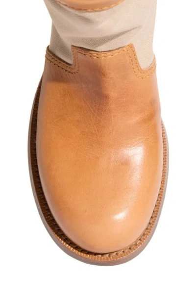 Prada Canvas Boot In Brown