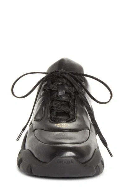 Prada Monolith Athletic Sneaker In Black