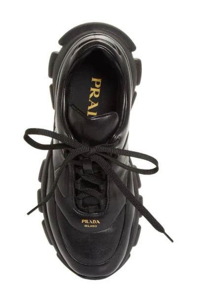 Prada Monolith Athletic Sneaker In Black