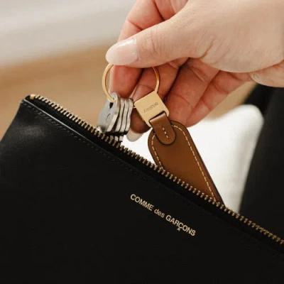 Orbitkey Leather Loop Keychain In Brown