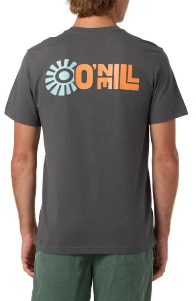 O'neill Sun Stack Cotton Graphic T-shirt In Gray