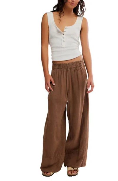 Free People Days End Pull On Pants In Brown
