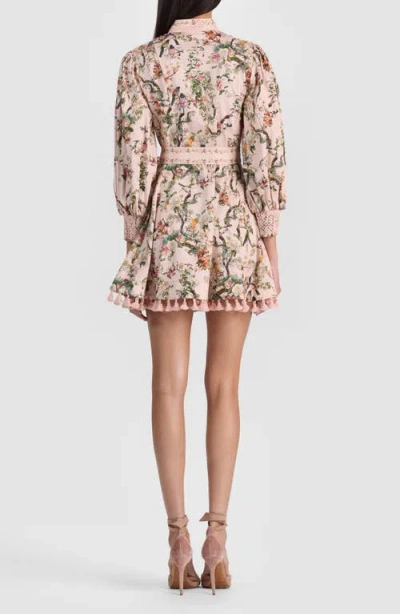 Alice And Olivia Lucy Mini Shirt Dress Sunset Grove English Rose In Multi