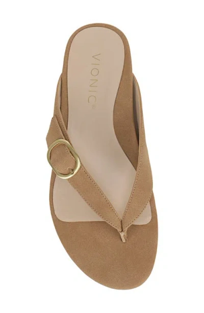Vionic Ginny Flip Flop In Brown