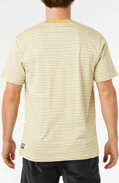 Rip Curl Aots Stripe T-shirt In Brown