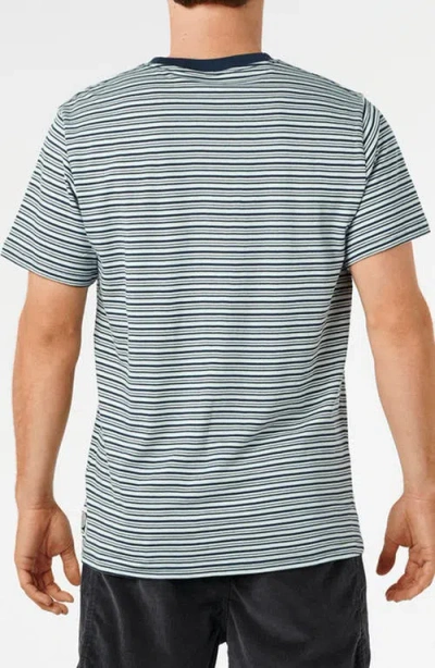 Rip Curl Aots Stripe T-shirt In Blue