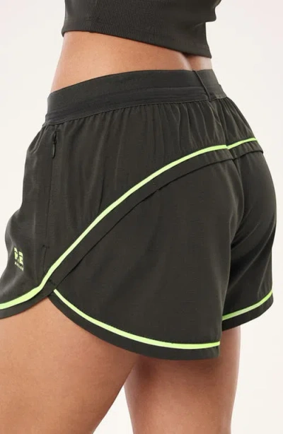 P.e Nation Linear Drawstring Shorts In Black