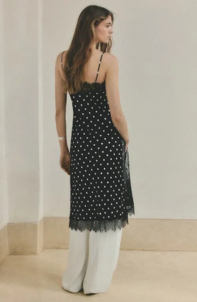Mango Polka Dot Longline Tunic In Multi