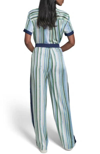 Karl Lagerfeld Paris Stripe Wide Leg Pants In Multi