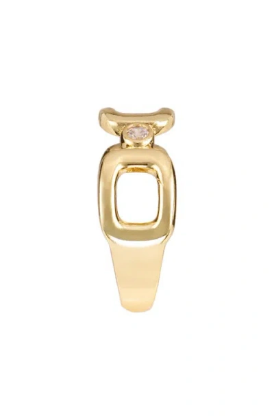 Athra Luxe La Dorée Square Link Ring In Gold