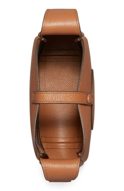 Tory Burch Perforated-logo Leather Cross Body Bag In Brown