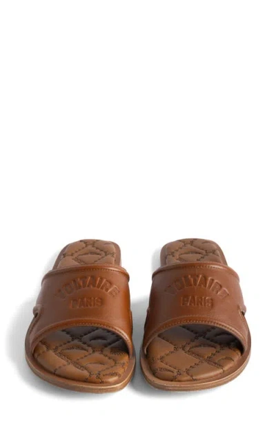 Zadig & Voltaire Beach Monogram Quilted Mule In Brown