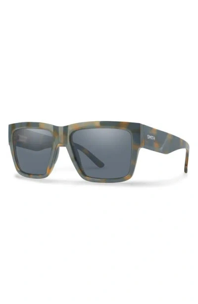 Smith Lineup 58mm Chromapop™ Polarized Rectangular Sunglasses In Gray
