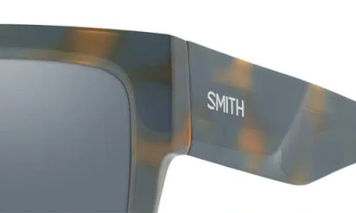 Smith Lineup 58mm Chromapop™ Polarized Rectangular Sunglasses In Gray