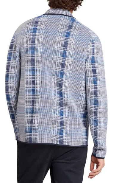 Ted Baker Mosens Check Stitch Button Jacket In Blue