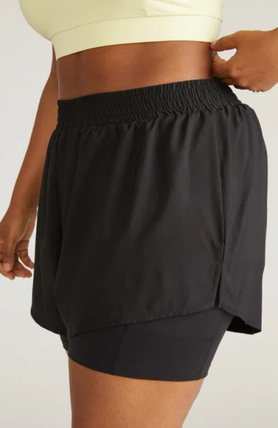 Universal Standard Active Shorts In Black