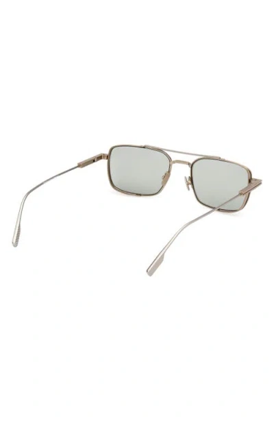 Zegna 54mm Rectangular Sunglasses In Brown