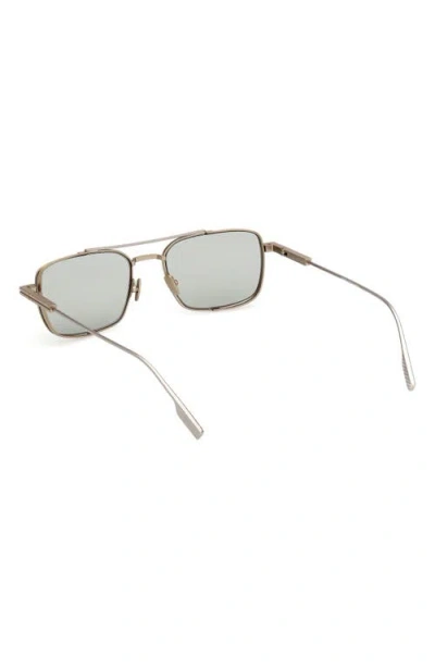 Zegna 54mm Rectangular Sunglasses In Brown