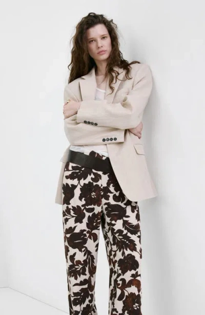 Mango Floral Pants In Multi