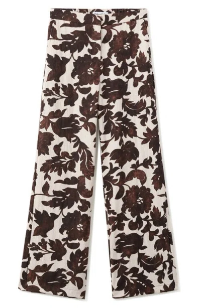 Mango Floral Pants In Multi