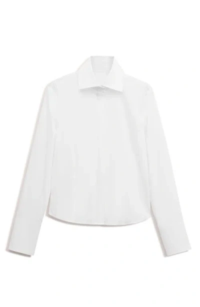 Mango Essential Stretch Poplin Button-up Shirt In Multi