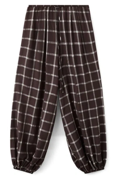 Mango Drawstring Balloon Pants In Multi