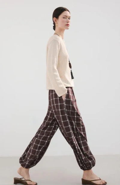 Mango Drawstring Balloon Pants In Multi
