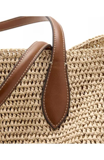 Mango Raffia Tote In Neutral