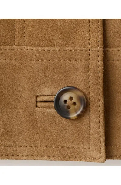Mango Suede Jacket In Brown