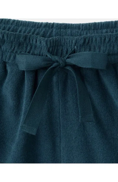 Mango Cotton Blend Terry Shorts In Blue