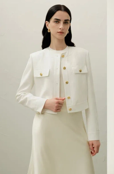 Lilysilk Mara Jacket In White