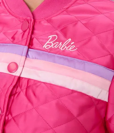 Unique Vintage Plus Size Quilted Varsity Jacket In Multi
