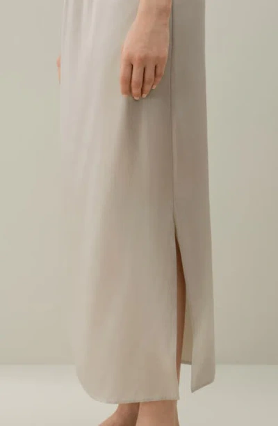 Lilysilk Washable Silk Charmeuse Pull-on Skirt In Neutral
