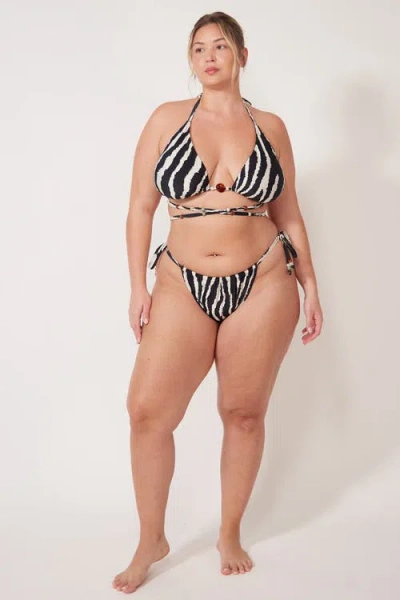 Villa Fresca Norah Triangle Bikini Top In Black