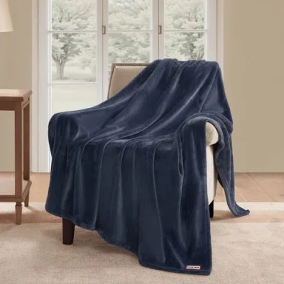 Hunter Coco Flannel Throw Blanket In Blue