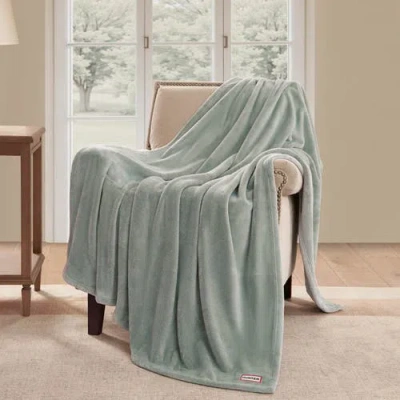 Hunter Coco Flannel Throw Blanket In Green