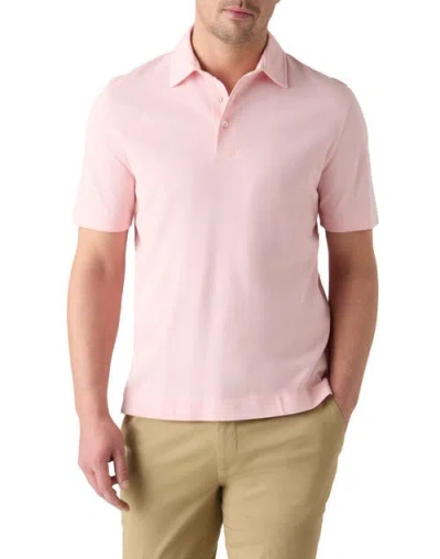 Robert Talbott Walker Short Sleeve Polo In Pink
