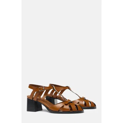 Scarosso Giulia Fisherman Heeled Sandals In Brown