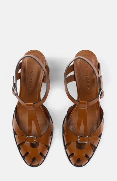Scarosso Giulia Fisherman Heeled Sandals In Brown