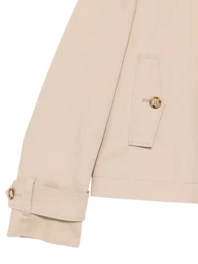 Manuel Ritz Double-breasted Epaulette Jacket In Neutral